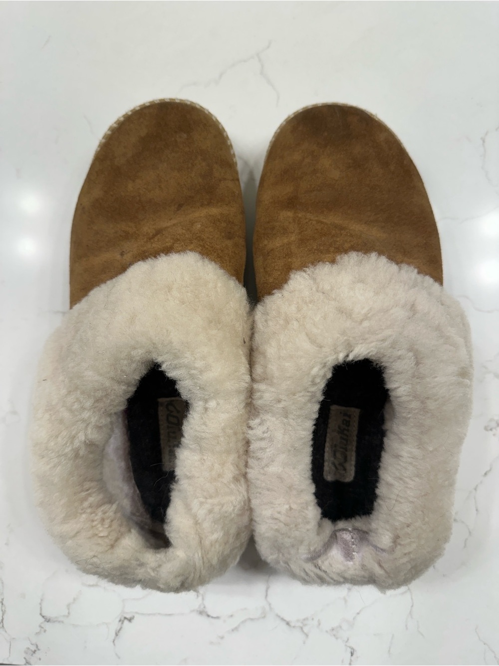 Olukai Cozy Women's Shearling-Lined Suede Slippers - Brown, size 8